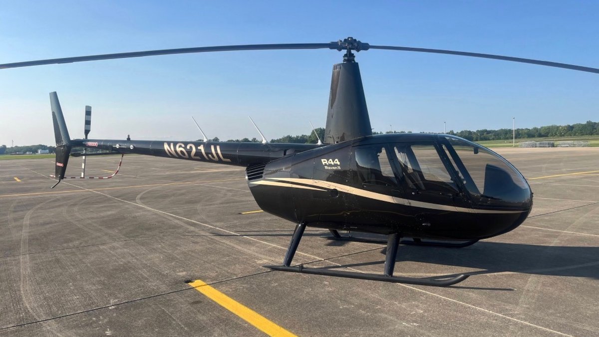 Robinson R44 Raven II — on the ramp