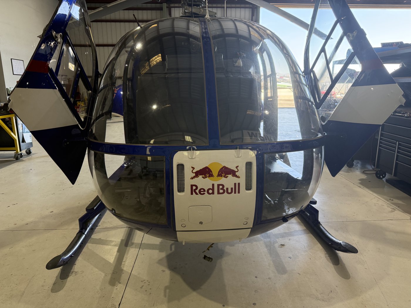 Red Bull helicopter · hangar