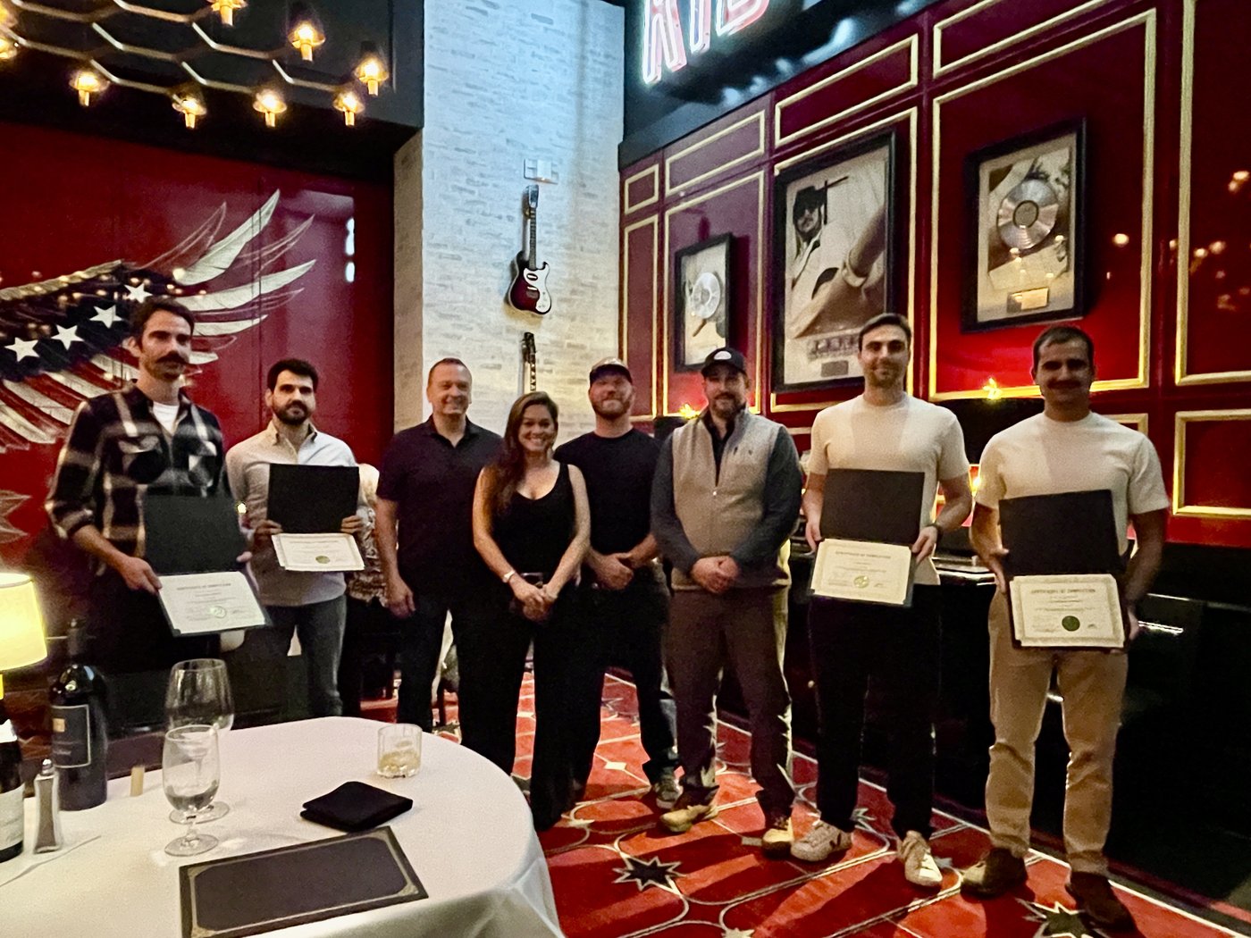 Portugal Air Force graduation dinner — certificate ceremony